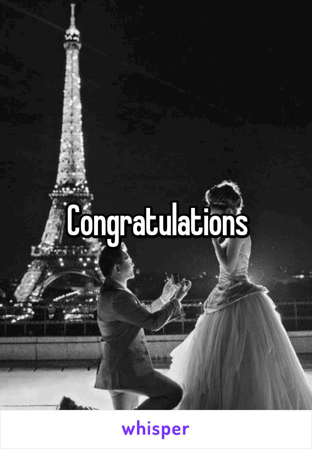 Congratulations