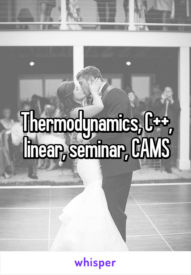 Thermodynamics, C++, linear, seminar, CAMS