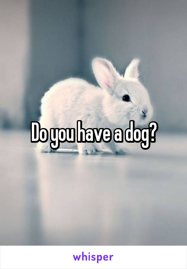 Do you have a dog?
