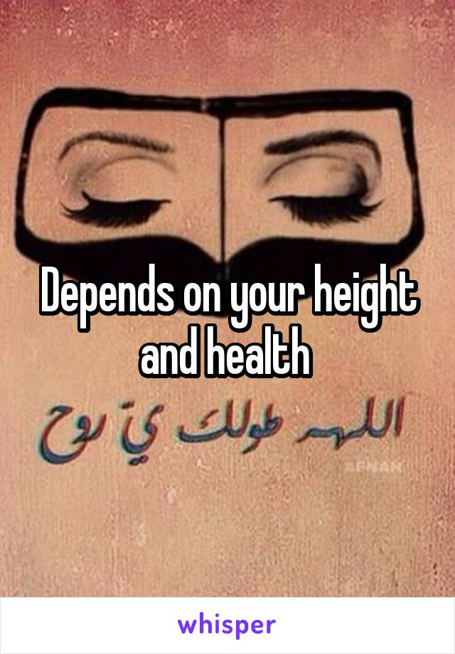 Depends on your height and health 