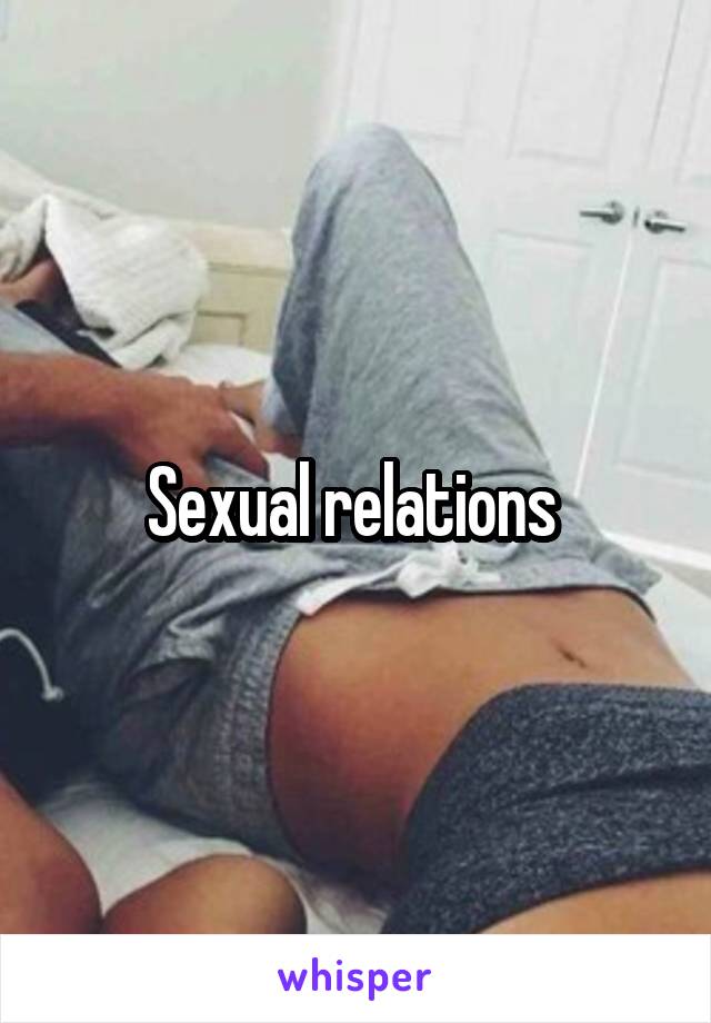 Sexual relations 