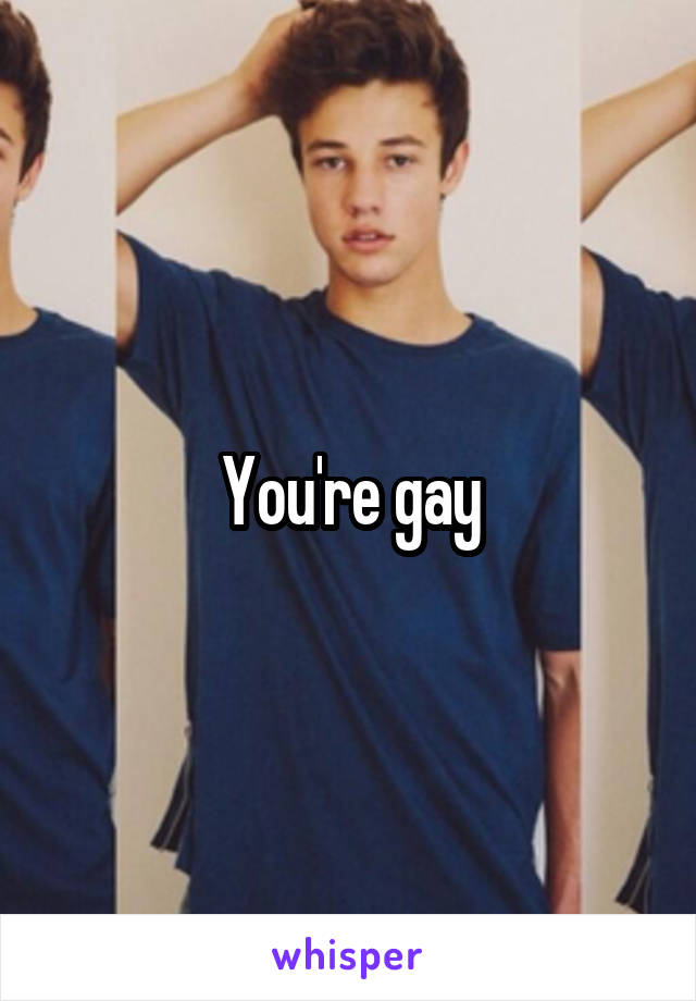 You're gay