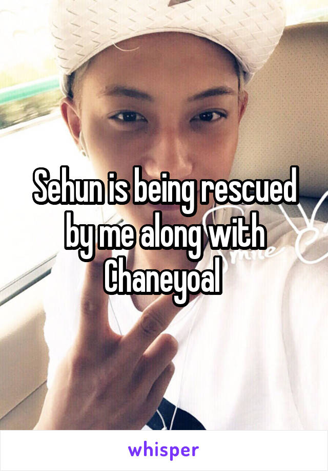 Sehun is being rescued by me along with Chaneyoal 