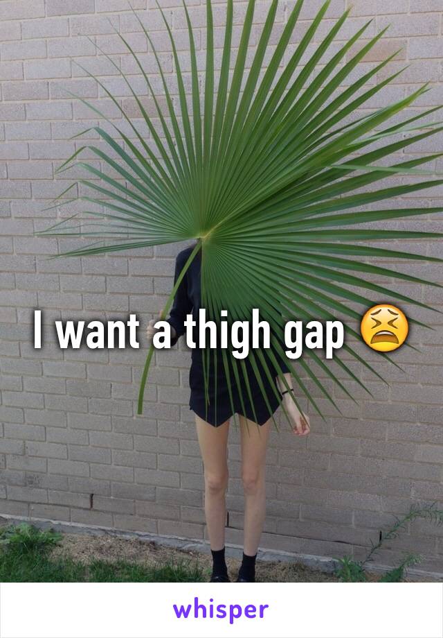 I want a thigh gap 😫