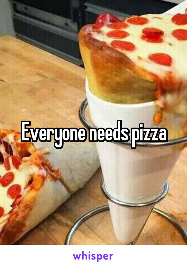 Everyone needs pizza