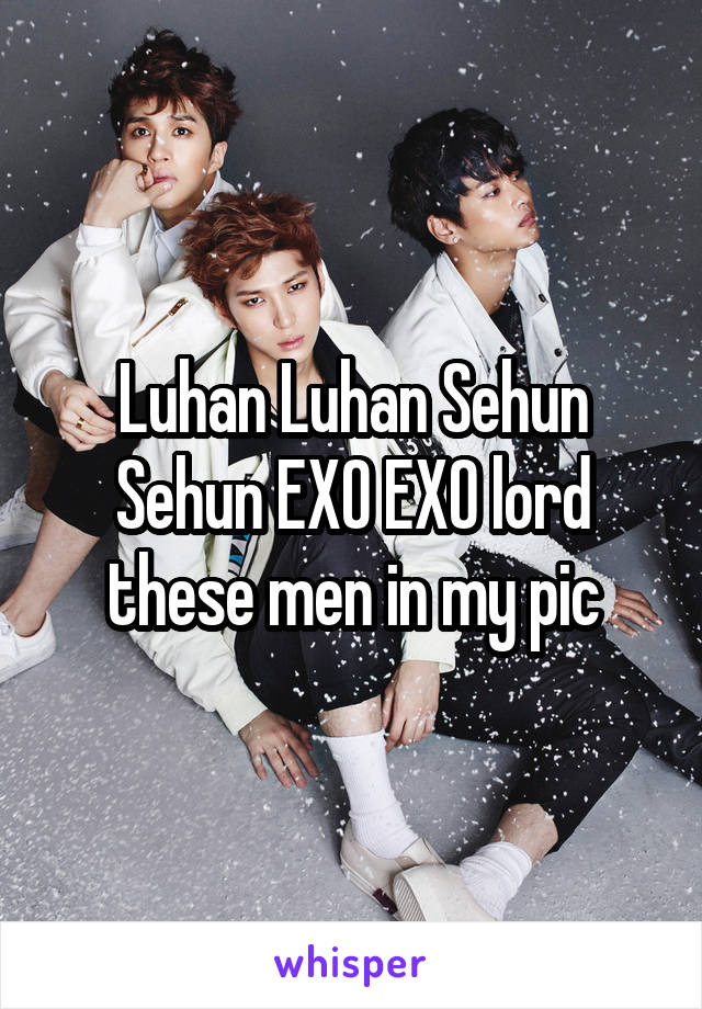 Luhan Luhan Sehun Sehun EXO EXO lord these men in my pic