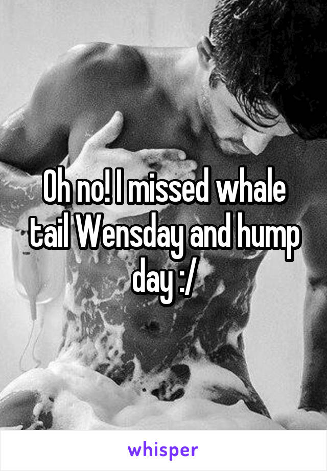 Oh no! I missed whale tail Wensday and hump day :/