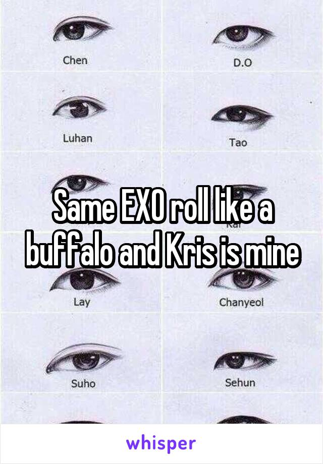 Same EXO roll like a buffalo and Kris is mine