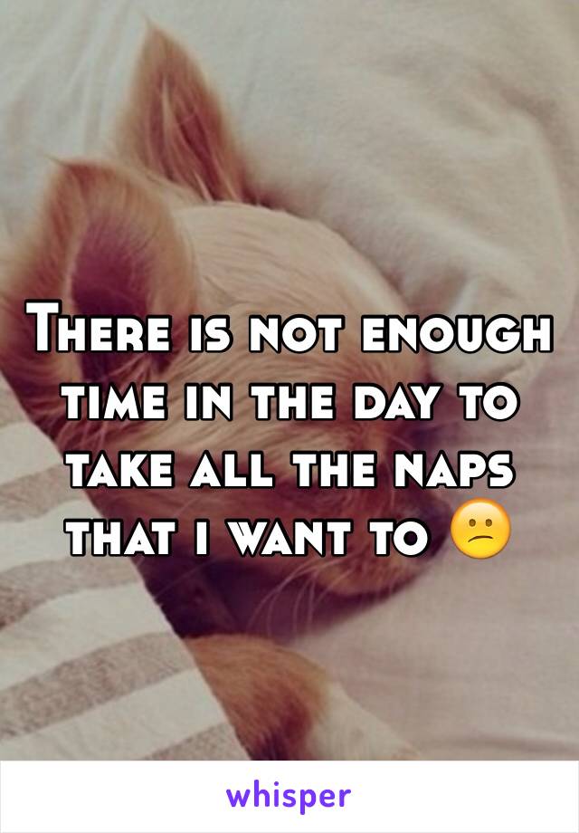 There is not enough time in the day to take all the naps that i want to 😕