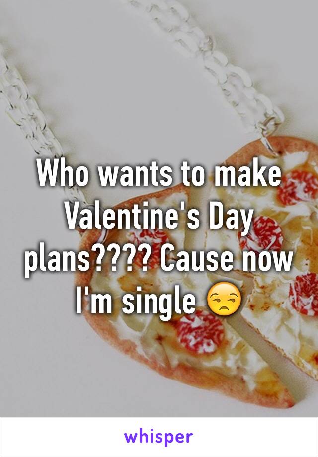 Who wants to make Valentine's Day plans???? Cause now I'm single 😒