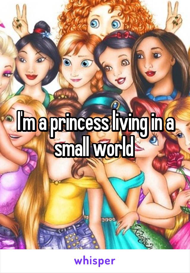 I'm a princess living in a small world 