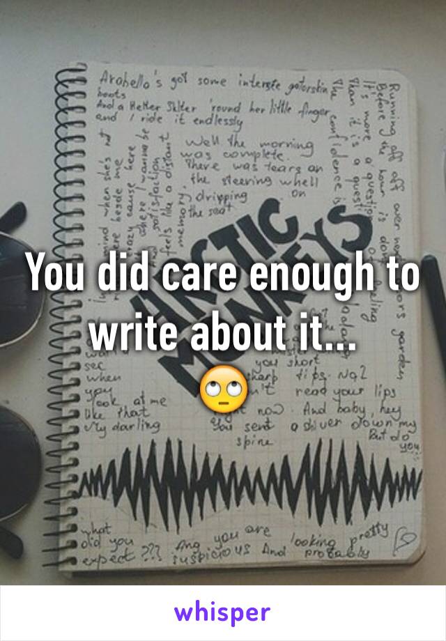 You did care enough to write about it... 
🙄