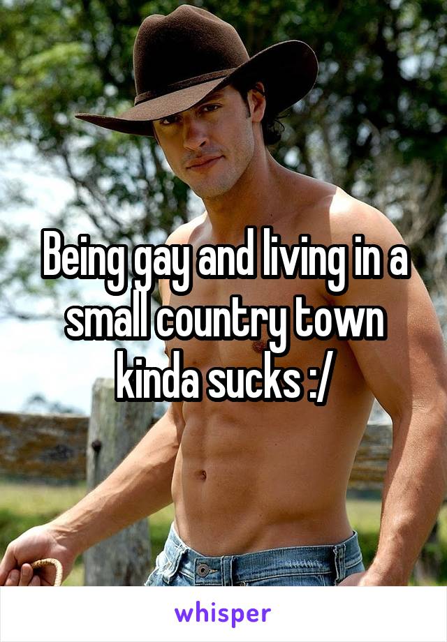 Being gay and living in a small country town kinda sucks :/