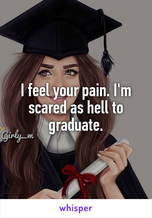 I feel your pain. I'm scared as hell to graduate.