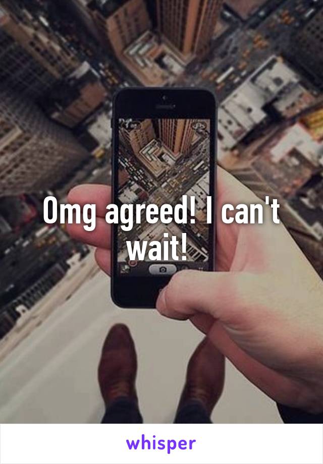 Omg agreed! I can't wait! 
