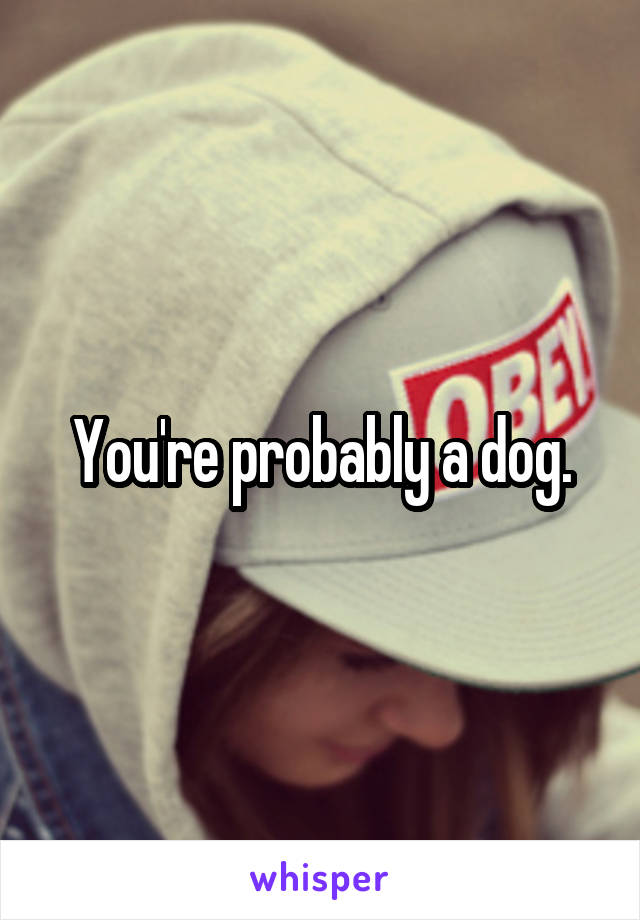 You're probably a dog.