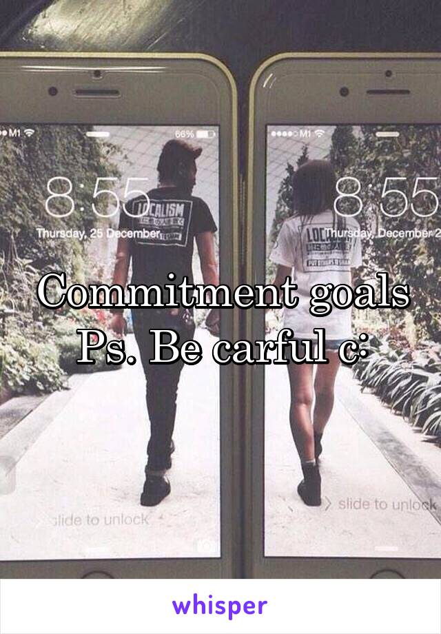 Commitment goals
Ps. Be carful c: