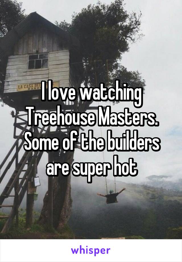 I love watching Treehouse Masters. Some of the builders are super hot