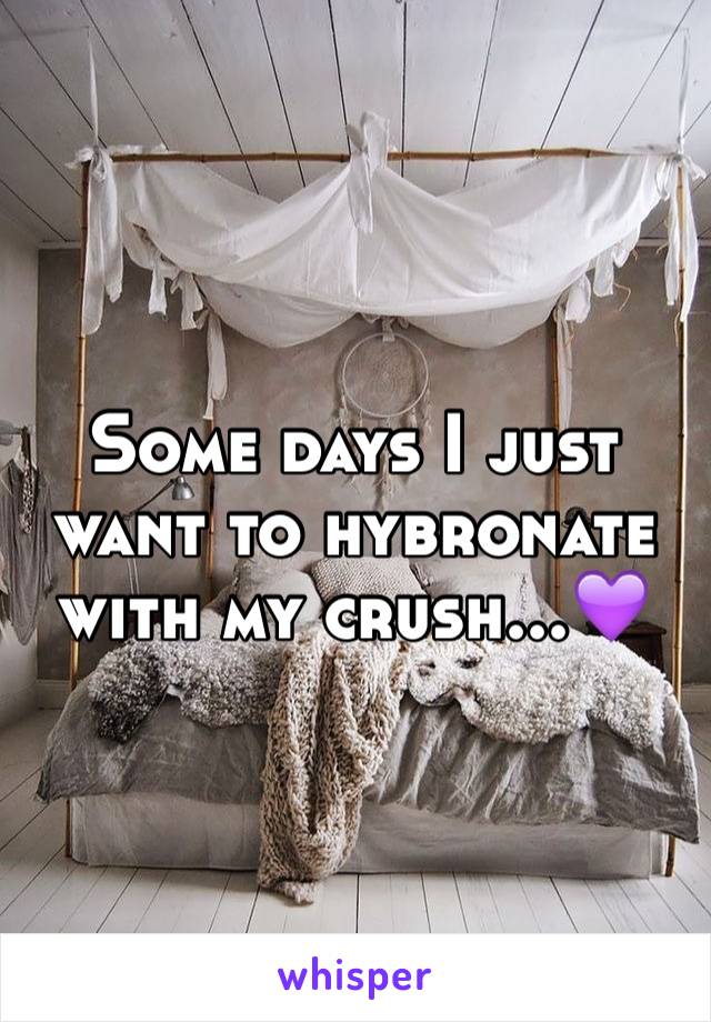 Some days I just want to hybronate with my crush...💜