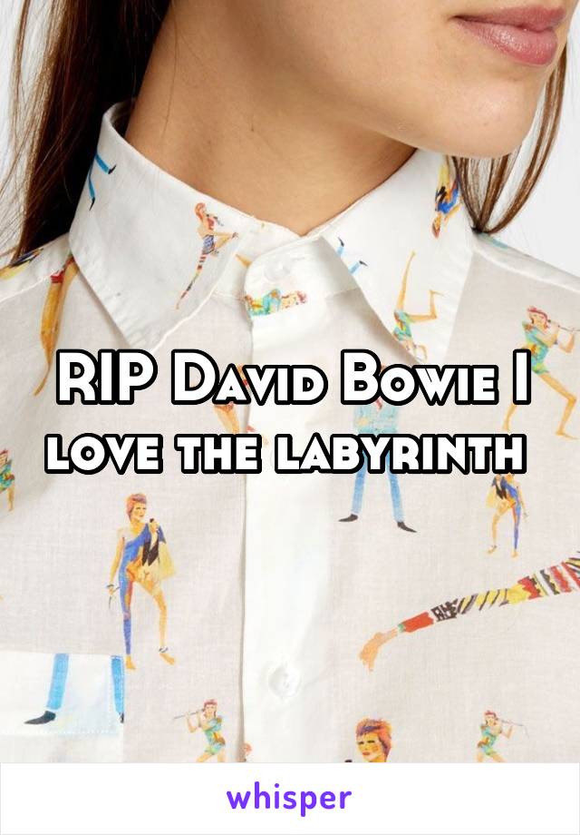 RIP David Bowie I love the labyrinth 