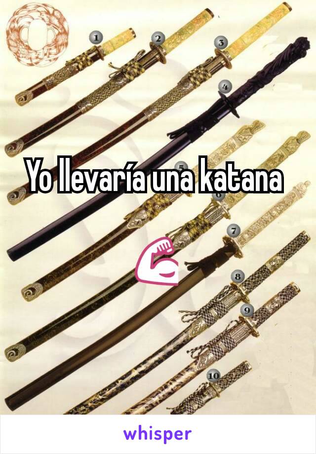 Yo llevaría una katana 

💪