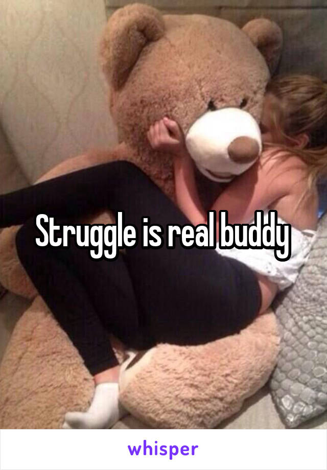 Struggle is real buddy 