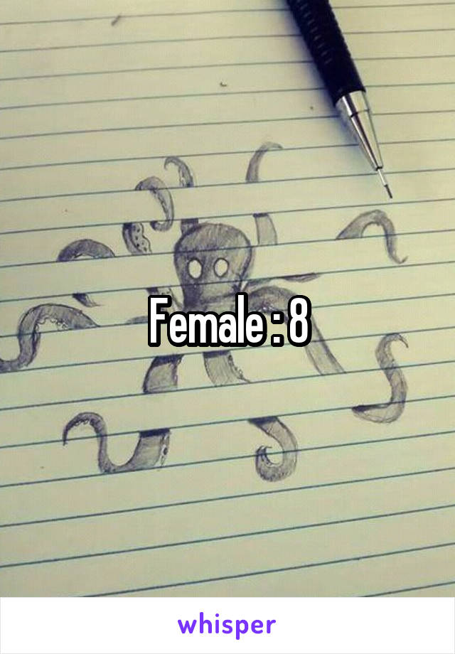 Female : 8