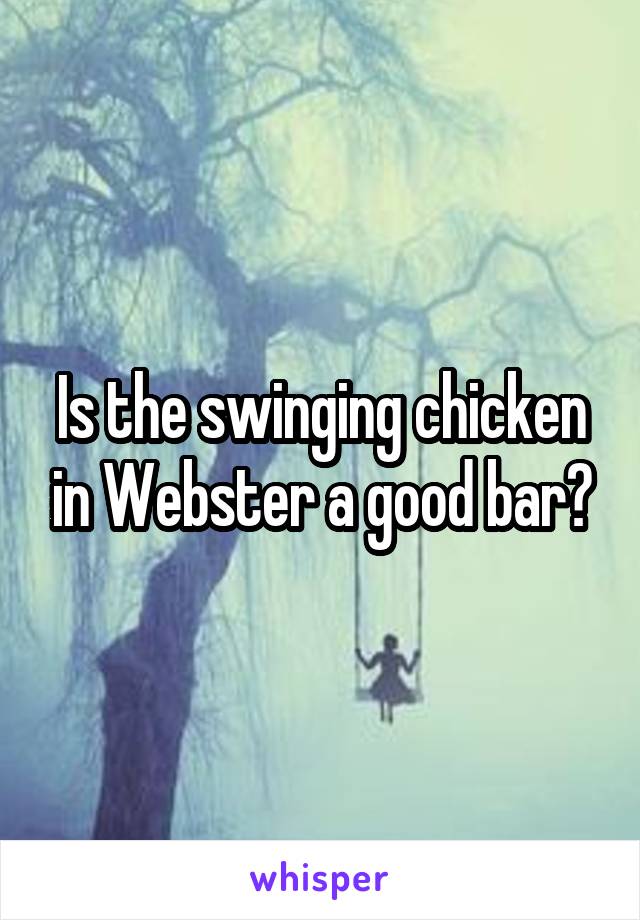 Is the swinging chicken in Webster a good bar?