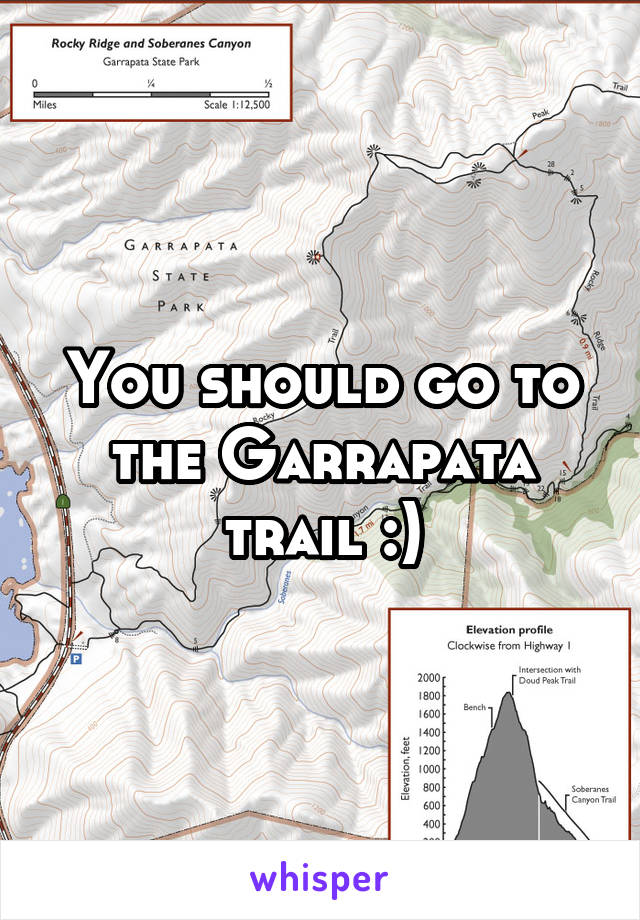 You should go to the Garrapata trail :)