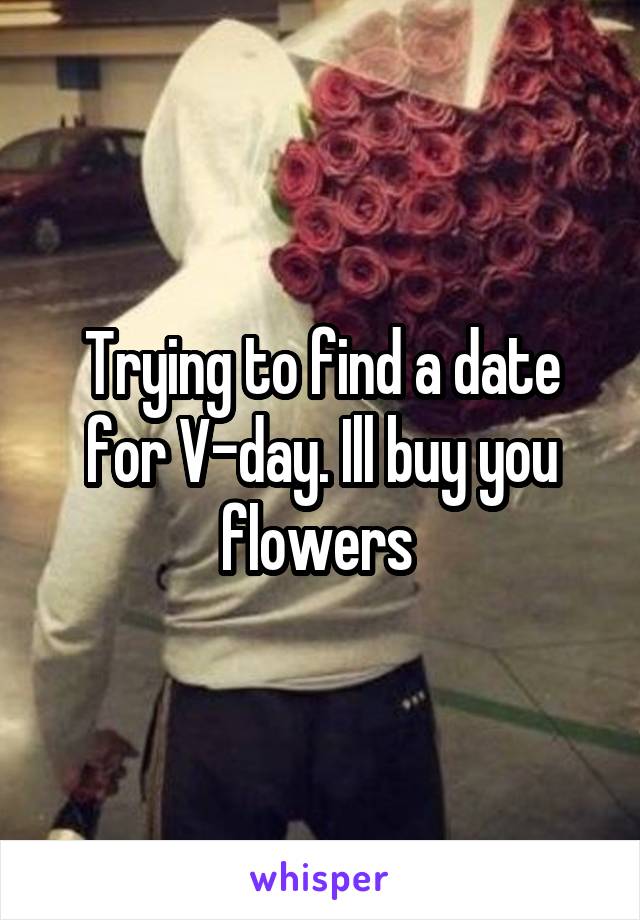 Trying to find a date for V-day. Ill buy you flowers 