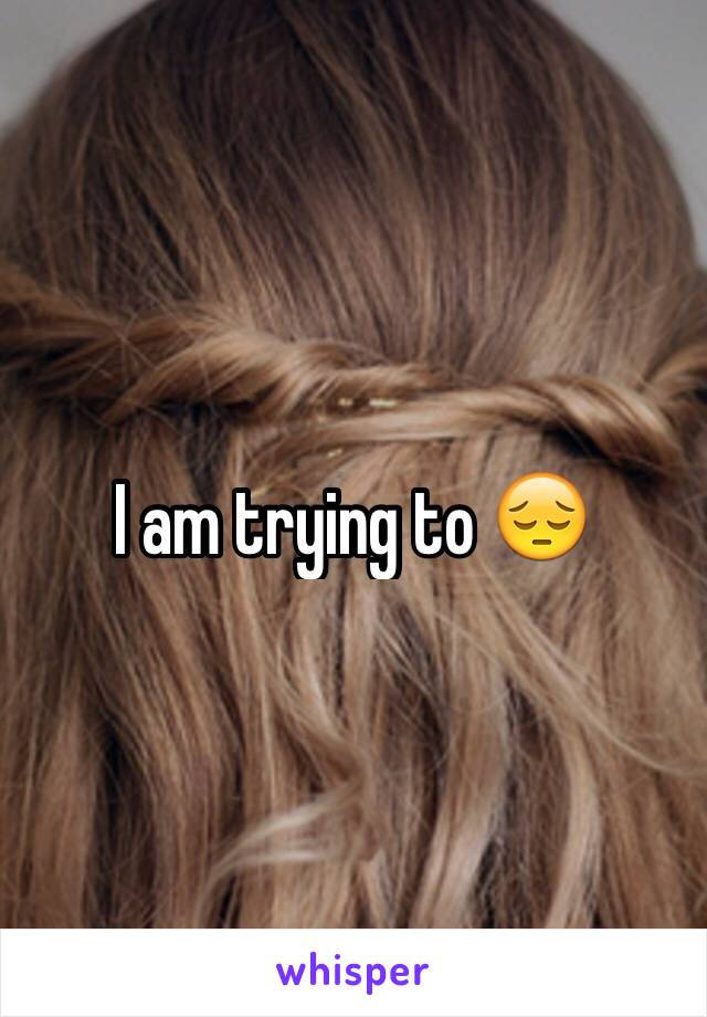 I am trying to 😔