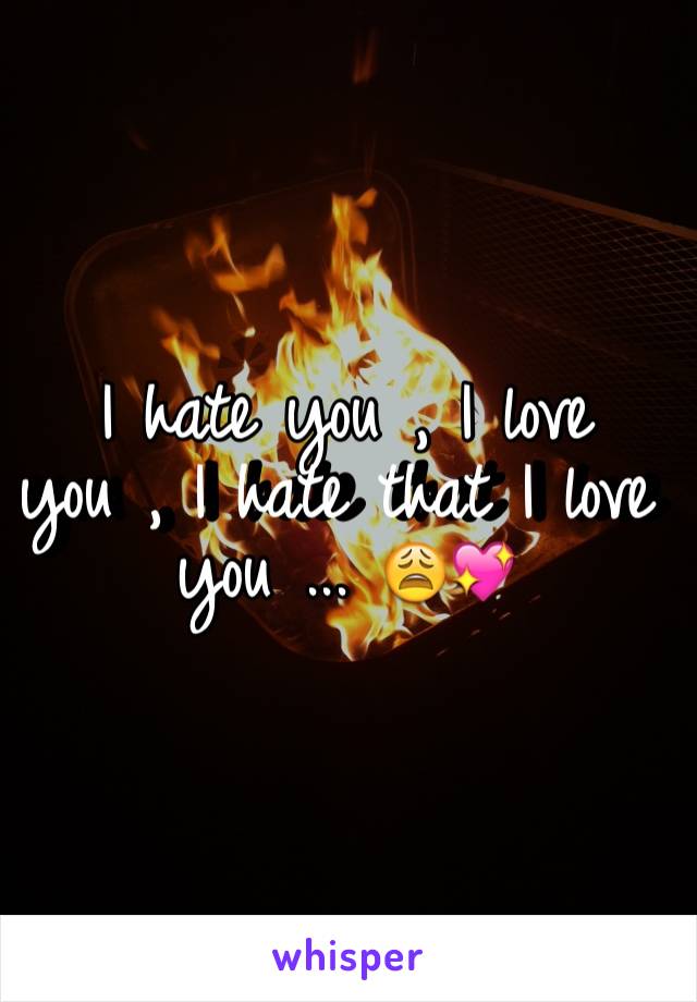 I hate you , I love you , I hate that I love you ... 😩💖