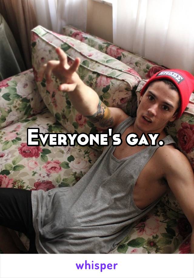 Everyone's gay. 