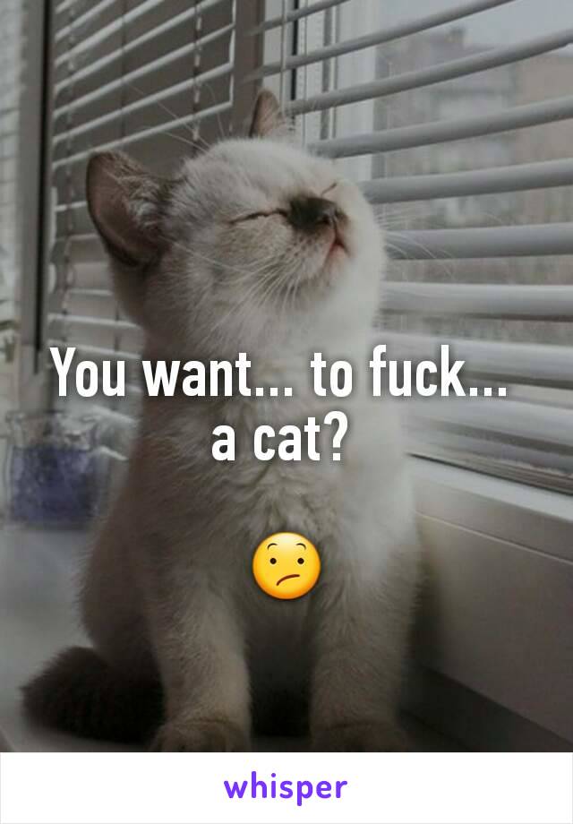 You want... to fuck... 
a cat? 

😕