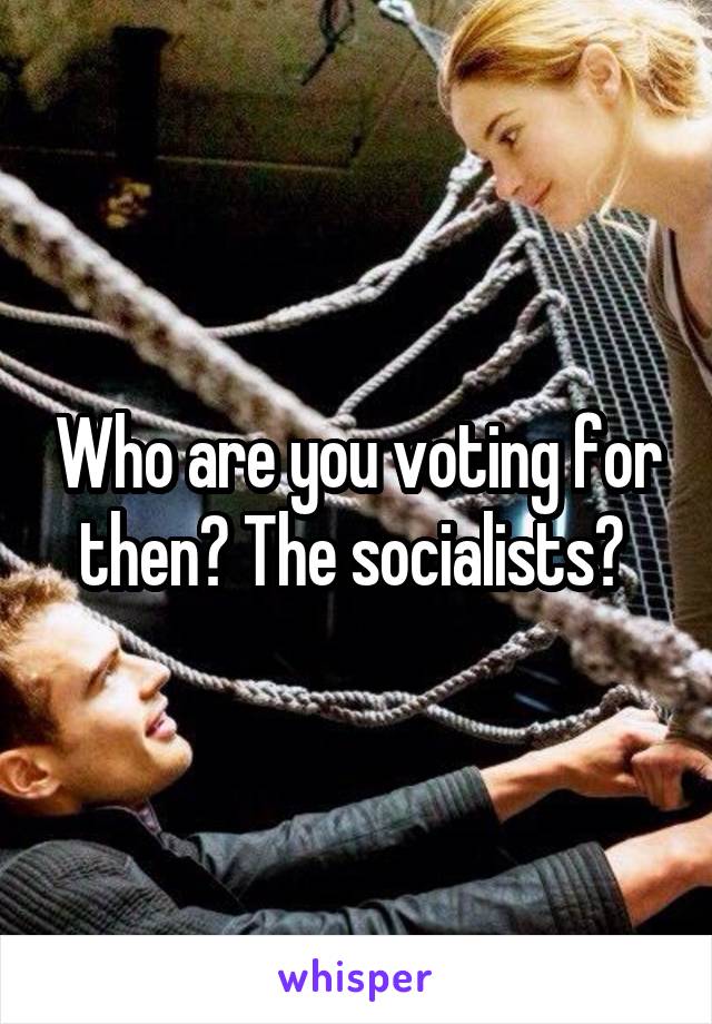 Who are you voting for then? The socialists? 