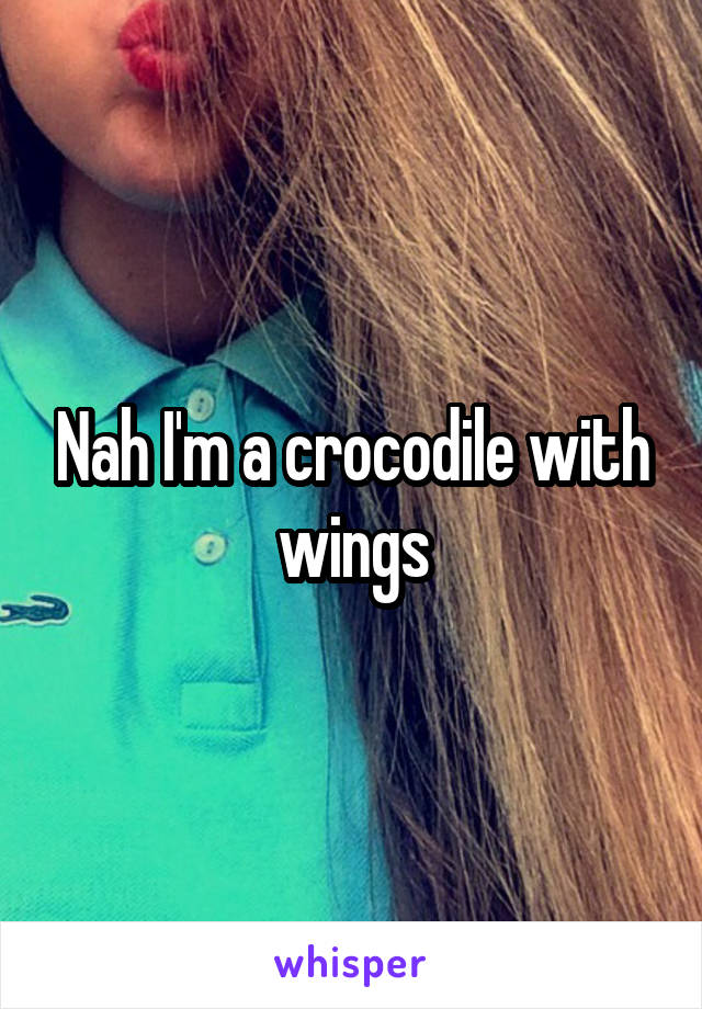 Nah I'm a crocodile with wings