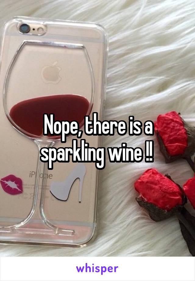 Nope, there is a sparkling wine !! 