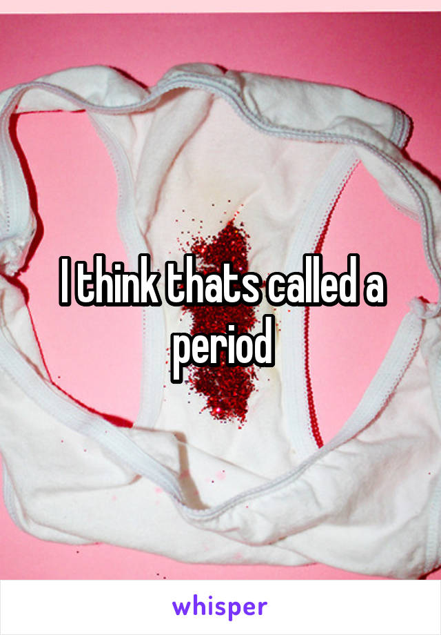 I think thats called a period