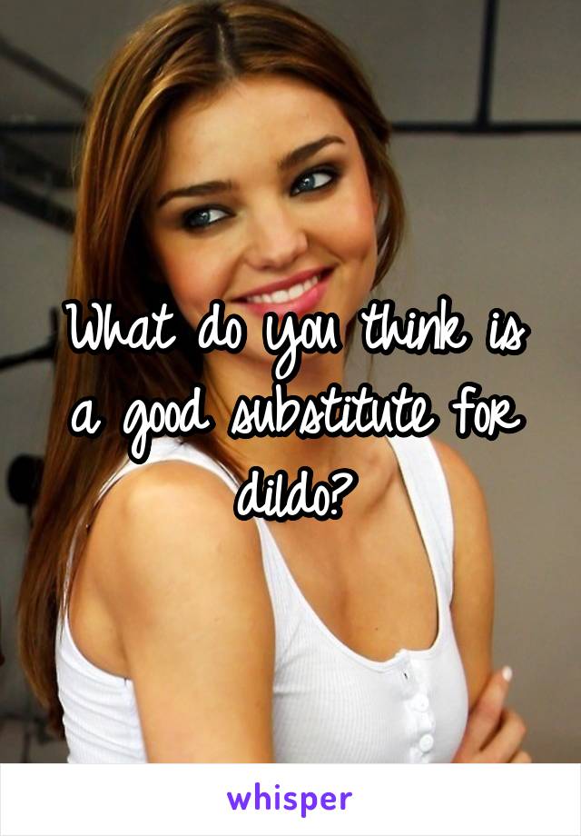 What do you think is a good substitute for dildo?