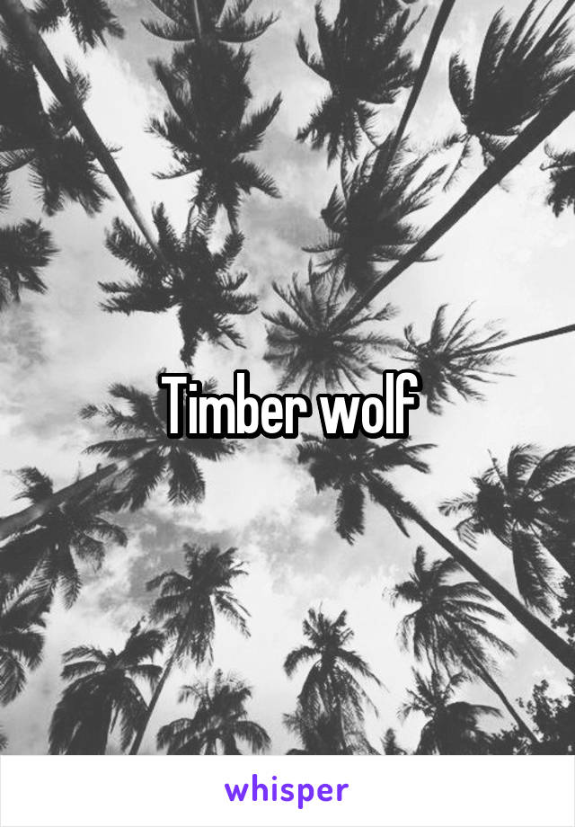 Timber wolf