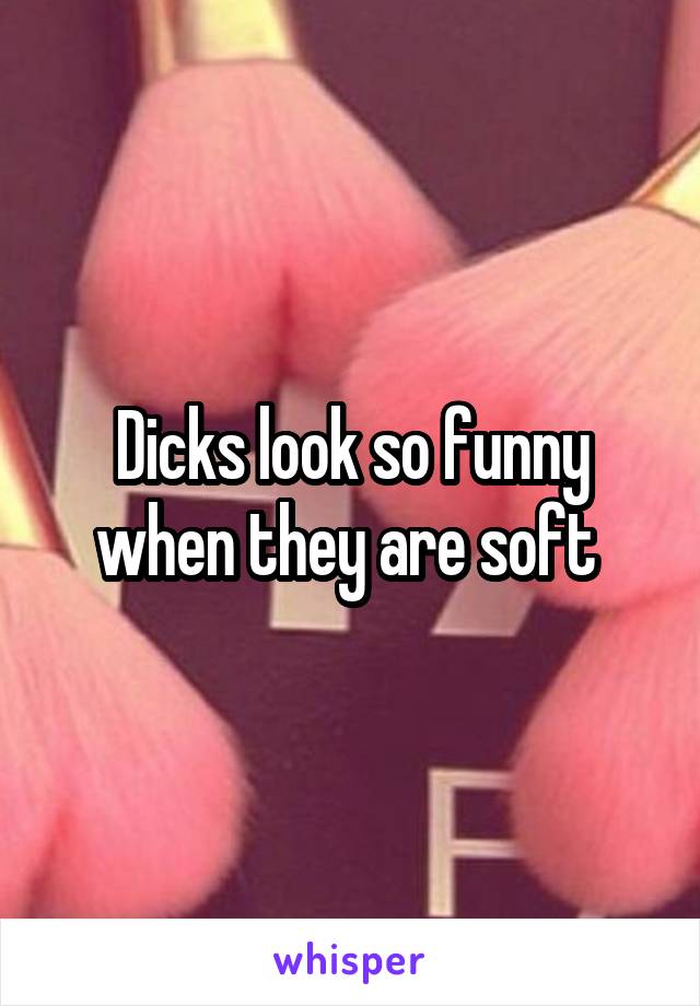 Dicks look so funny when they are soft 