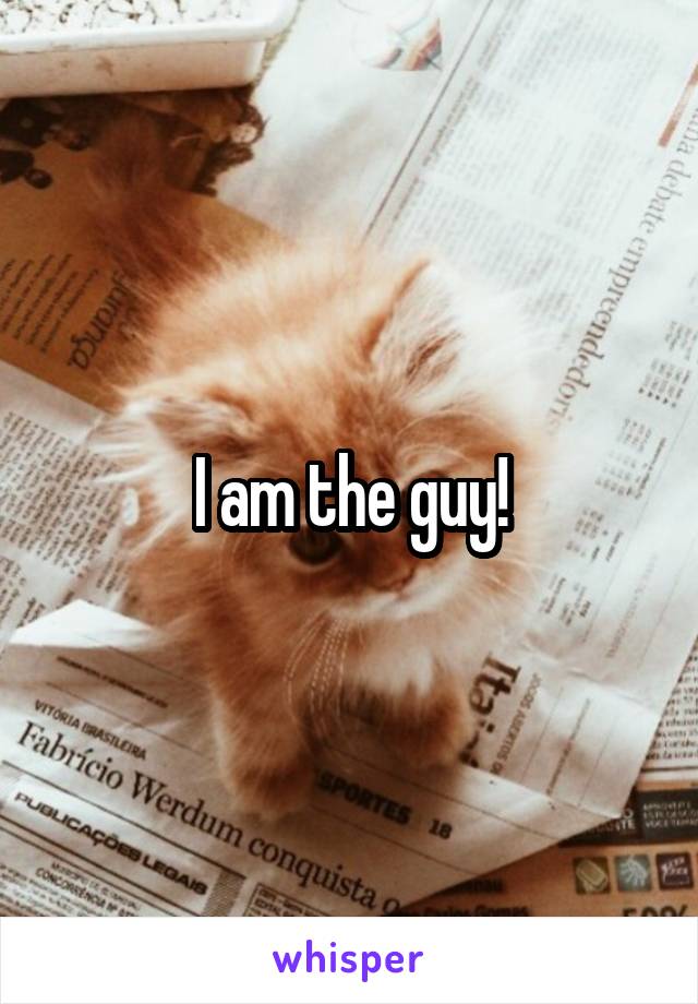 I am the guy!