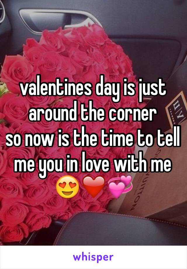 valentines day is just around the corner 
so now is the time to tell me you in love with me 😍❤️💞