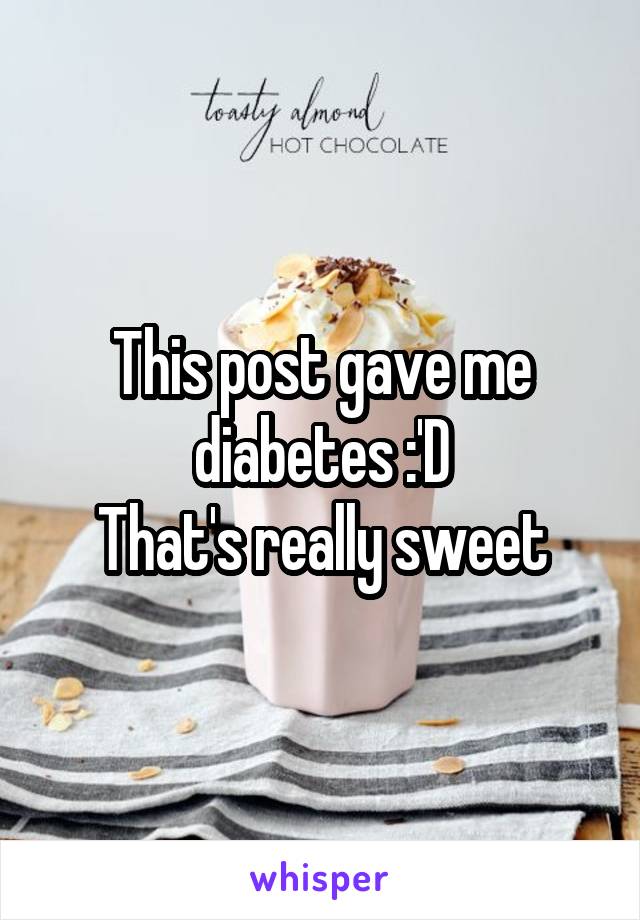 This post gave me diabetes :'D
That's really sweet