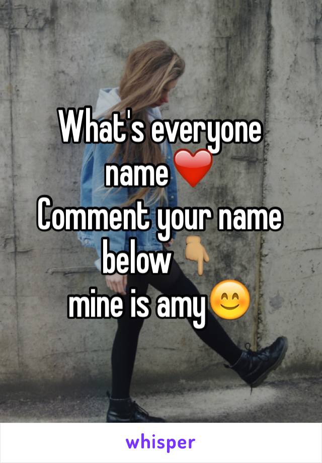 What's everyone name❤️
Comment your name below👇🏽
mine is amy😊
