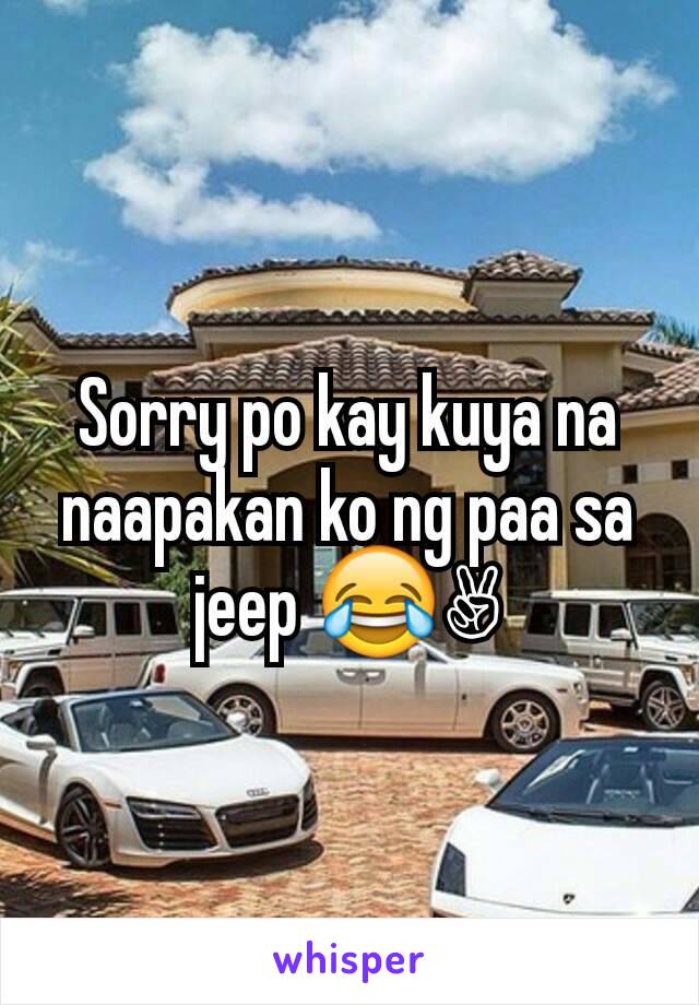 Sorry po kay kuya na naapakan ko ng paa sa jeep 😂✌