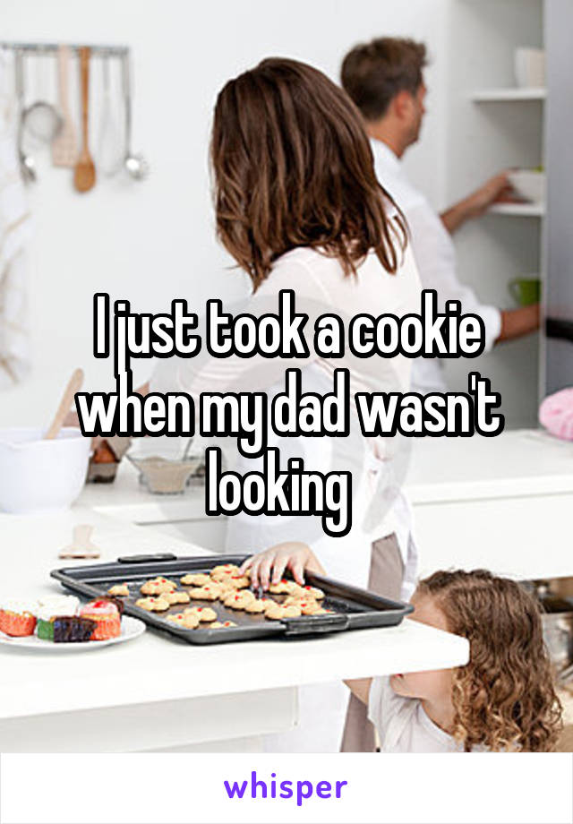 I just took a cookie when my dad wasn't looking  