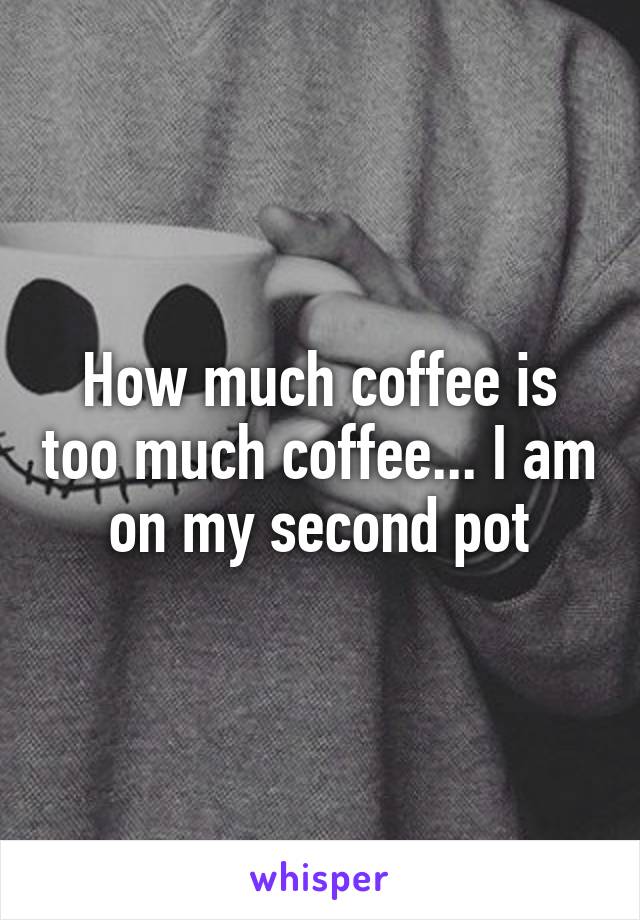 How much coffee is too much coffee... I am on my second pot