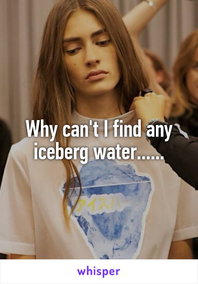 Why can't I find any iceberg water......