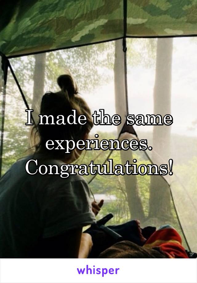 I made the same experiences.
Congratulations!